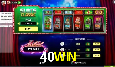 Slots 40WIN - Giros Grátis Diários